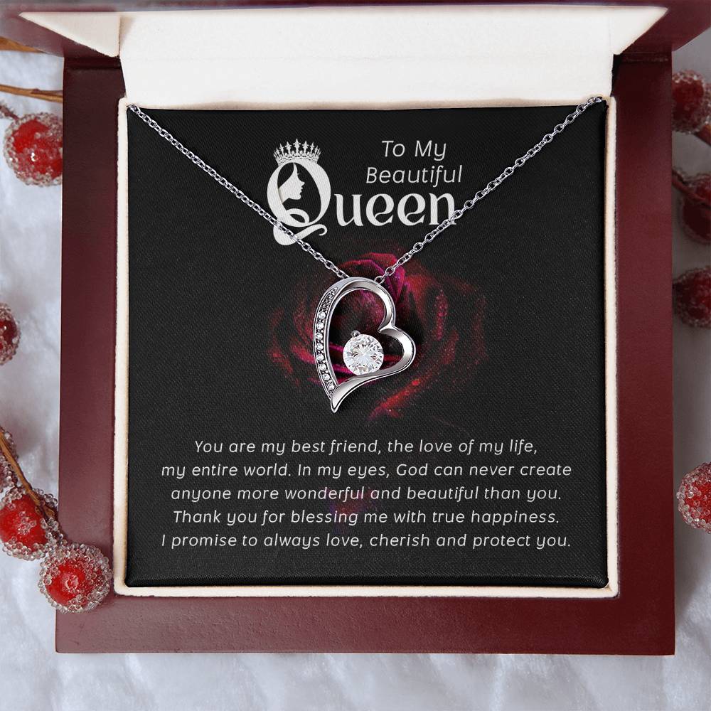 To my Beautiful Queen Forever Love Necklace