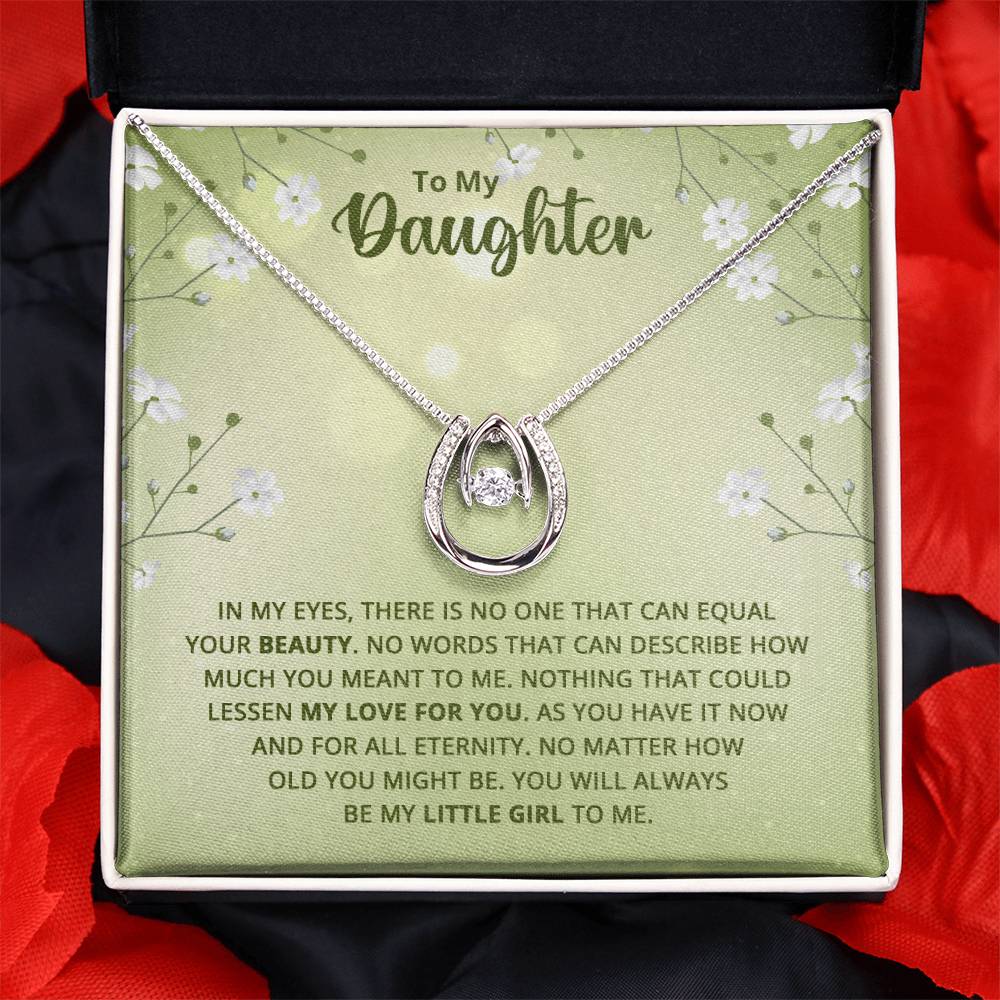 To My Daughter Lucky in Love Necklace