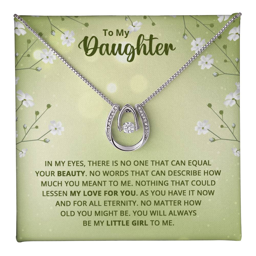 To My Daughter Lucky in Love Necklace