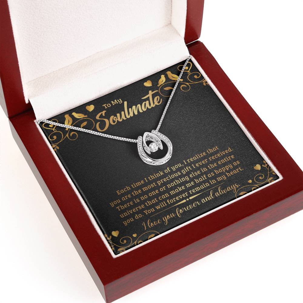 Lucky In Love Pendant Necklace To My Soulmate.