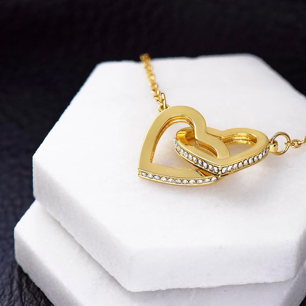 To My Wife Interlocking Hearts Necklace.