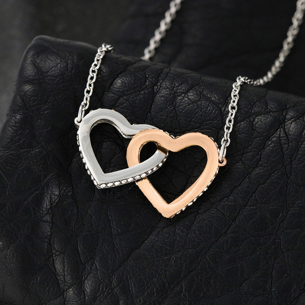 To My Wife Interlocking Hearts Necklace.